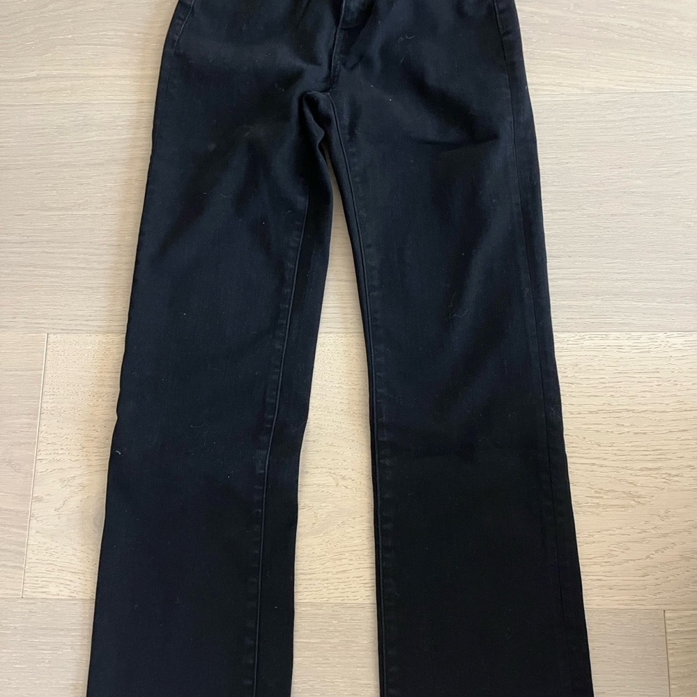 Quince Classic Black Straight Leg Jeans